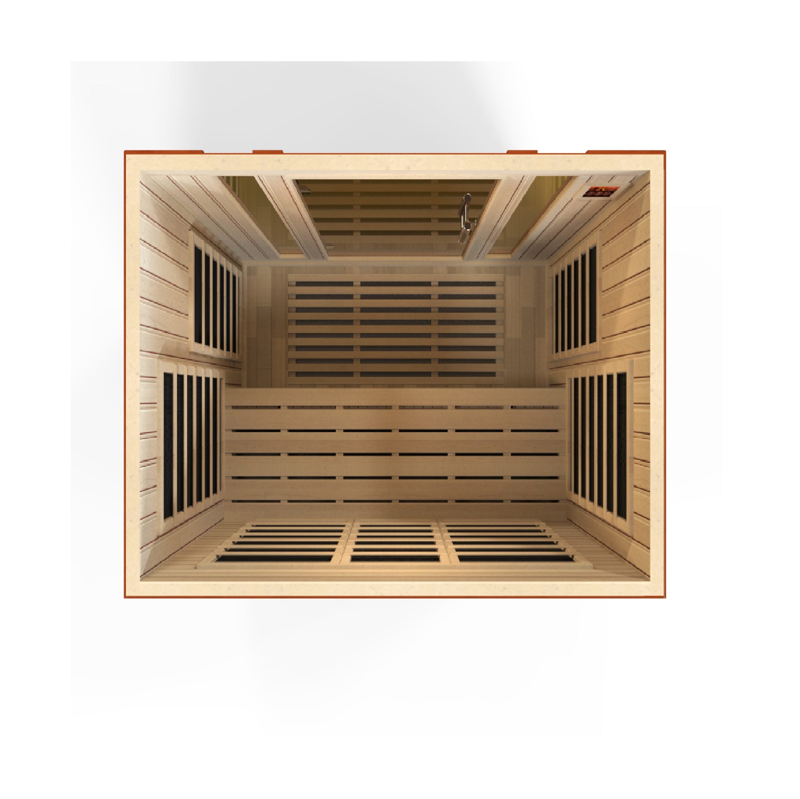 Golden Designs Dynamic Saunas Bellagio LOW EMF 3 Person Indoor Sauna, Natural Hemlock (DYN-6306-02)