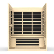 Dynamic Saunas Vila Select 3 Person Ultra Low EMF Indoor Sauna, Natural Hemlock (DYN-6315-02)