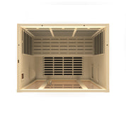 Dynamic Saunas Vila Select 3 Person Ultra Low EMF Indoor Sauna, Natural Hemlock (DYN-6315-02)