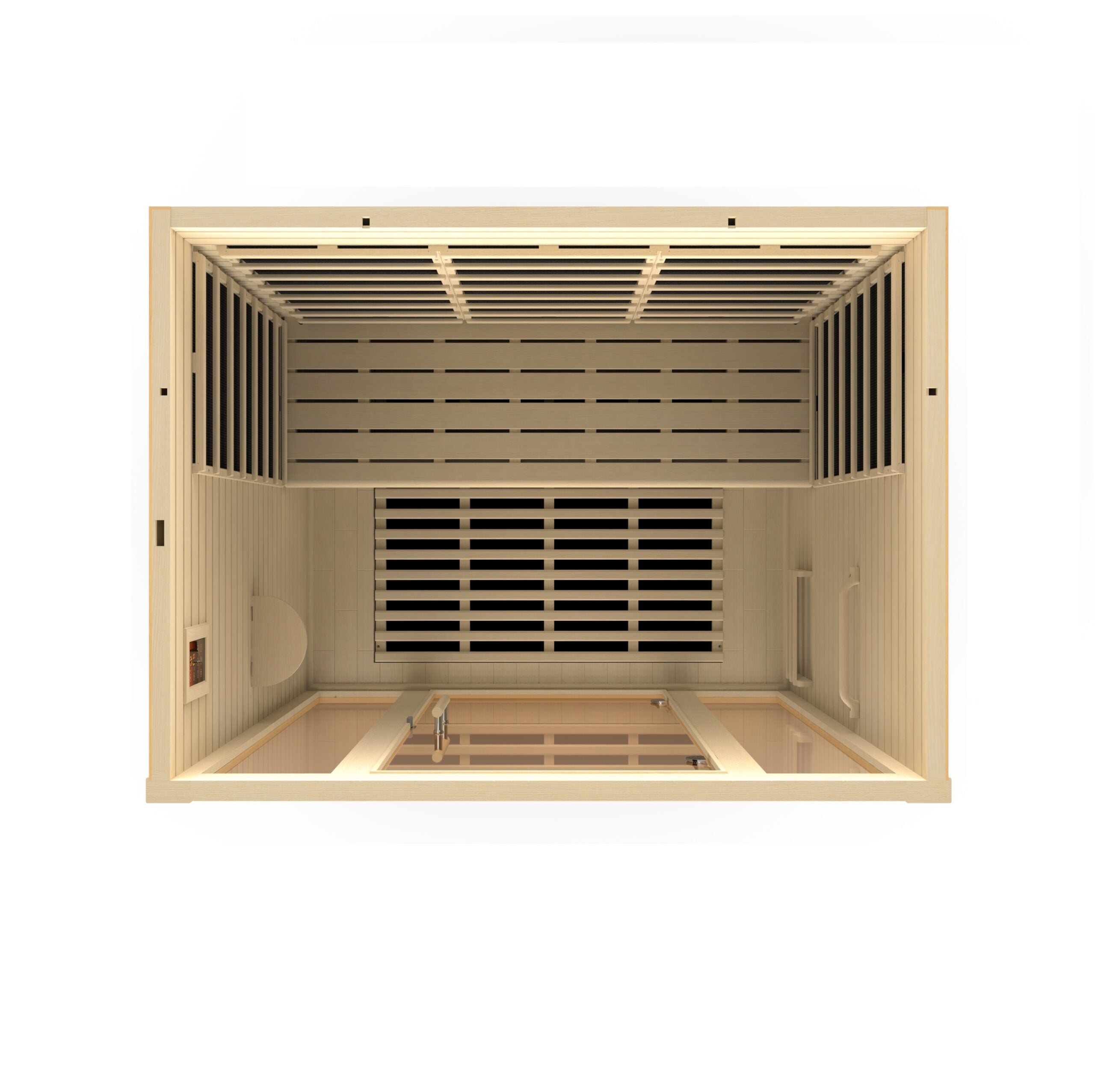 Dynamic Saunas Vila Select 3 Person Ultra Low EMF Indoor Sauna, Natural Hemlock (DYN-6315-02)