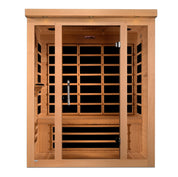 Dynamic Saunas Vila Select 3 Person Ultra Low EMF Indoor Sauna, Natural Hemlock (DYN-6315-02)