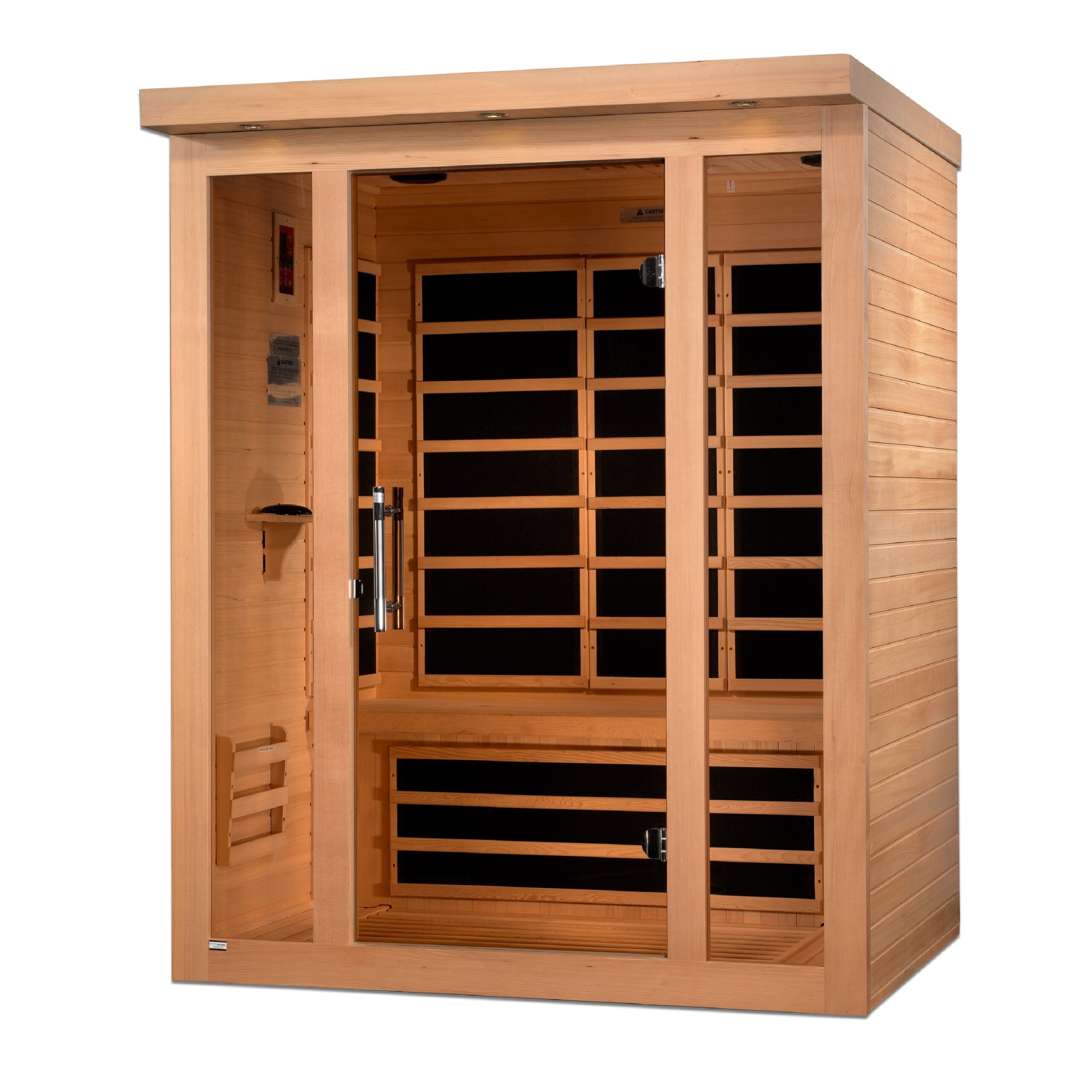 Dynamic Saunas Vila Select 3 Person Ultra Low EMF Indoor Sauna, Natural Hemlock (DYN-6315-02)