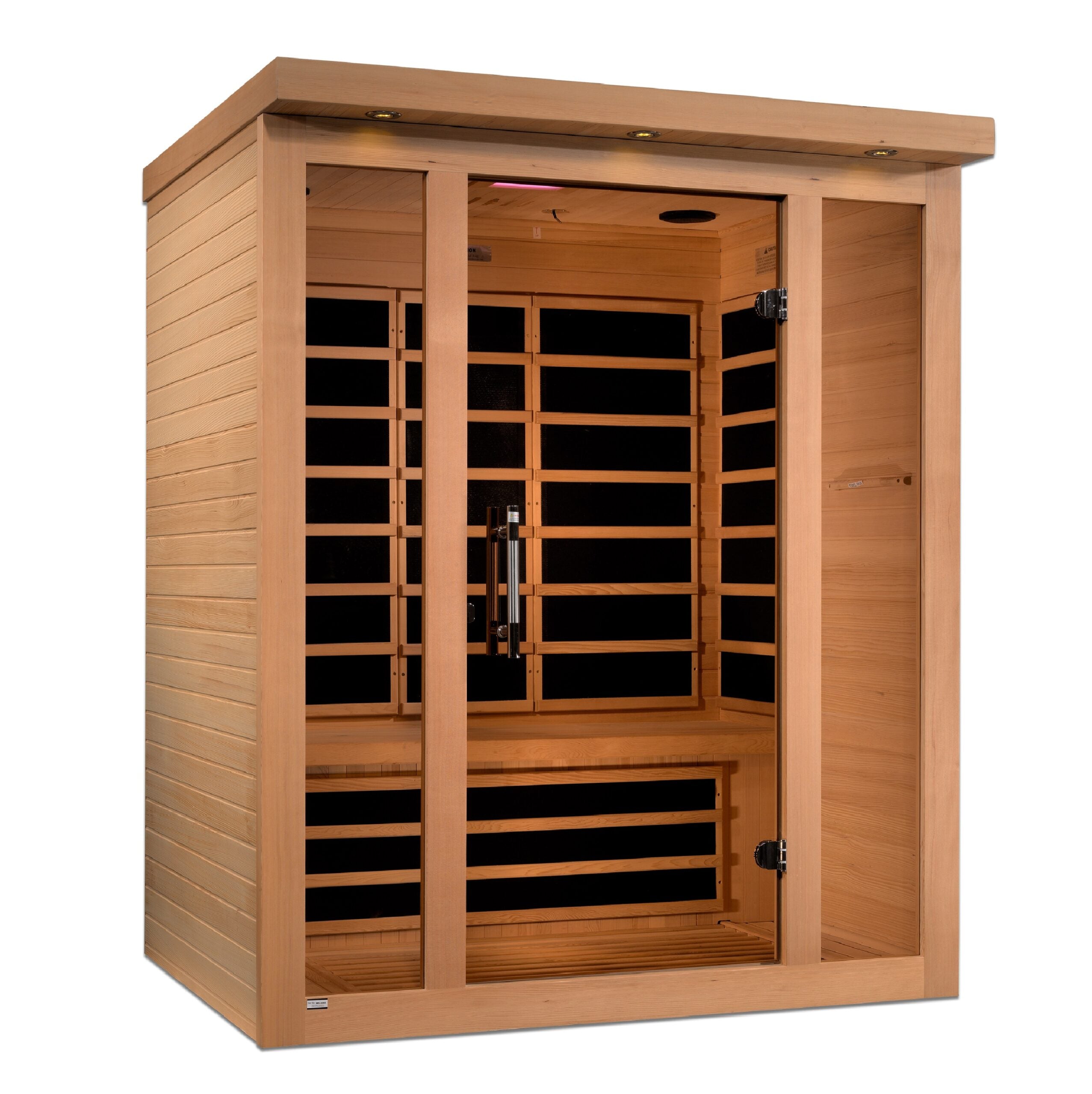 Dynamic Saunas Vila Select 3 Person Ultra Low EMF Indoor Sauna, Natural Hemlock (DYN-6315-02)