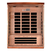 Dynamic Saunas Lugano 3 Person Ultra Low EMF Far Infrared Indoor Sauna, Natural Hemlock (DYN-6336-02)