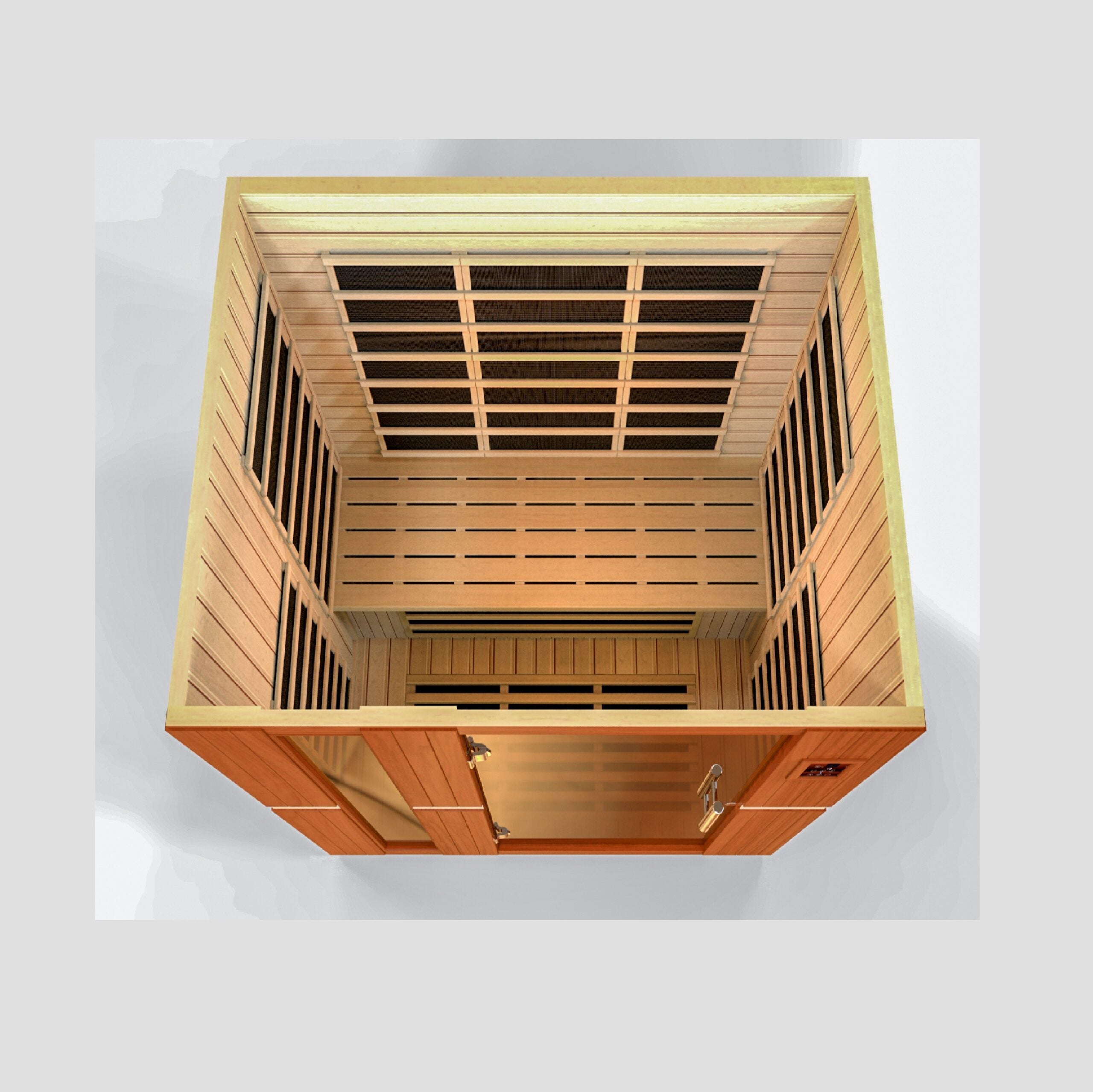 Dynamic Saunas Lugano Low EMF 3 Person Indoor Sauna, Natural Hemlock (DYN-6336-02)