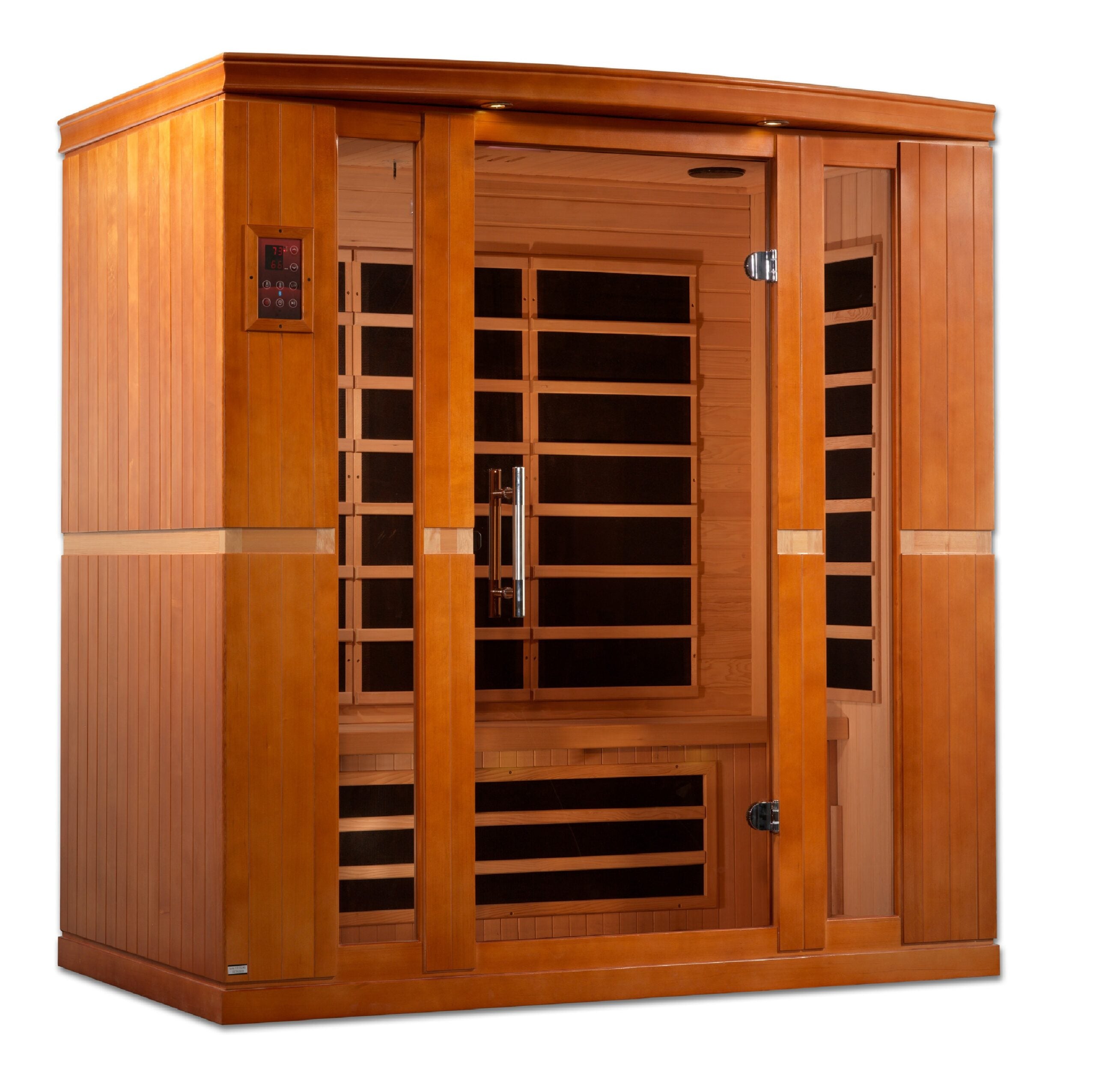 Dynamic Saunas Bergamo Low EMF 4 Person Indoor Sauna, Natural Hemlock (DYN-6440-01)