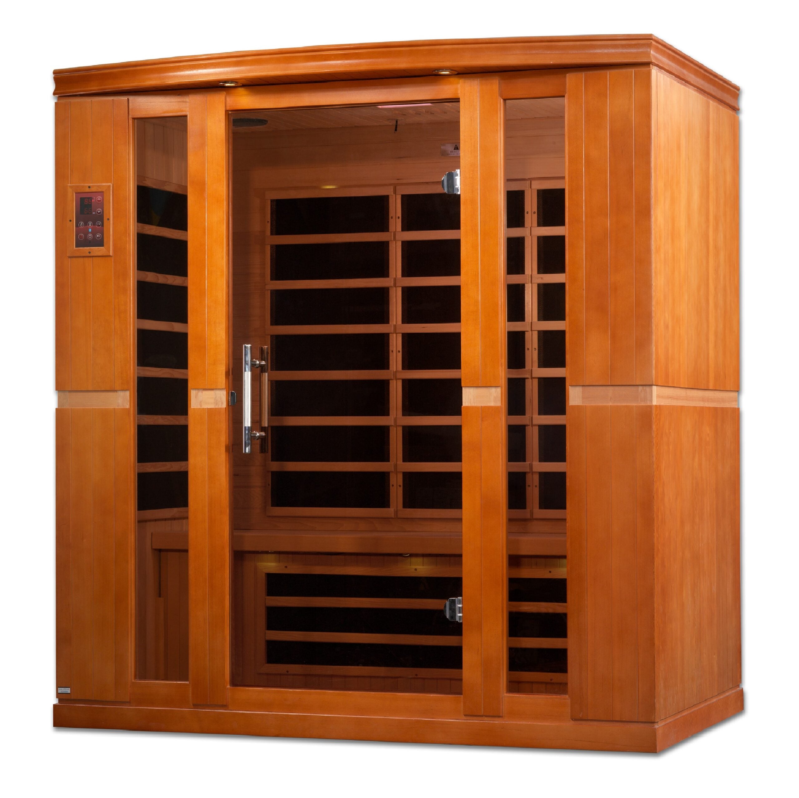 Dynamic Saunas Bergamo Low EMF 4 Person Indoor Sauna, Natural Hemlock (DYN-6440-01)