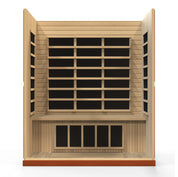 Dynamic Saunas Bergamo Low EMF 4 Person Indoor Sauna, Natural Hemlock (DYN-6440-01)