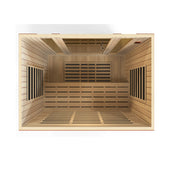 Dynamic Saunas Bergamo Low EMF 4 Person Indoor Sauna, Natural Hemlock (DYN-6440-01)