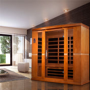 Dynamic Saunas Bergamo Low EMF 4 Person Indoor Sauna, Natural Hemlock (DYN-6440-01)