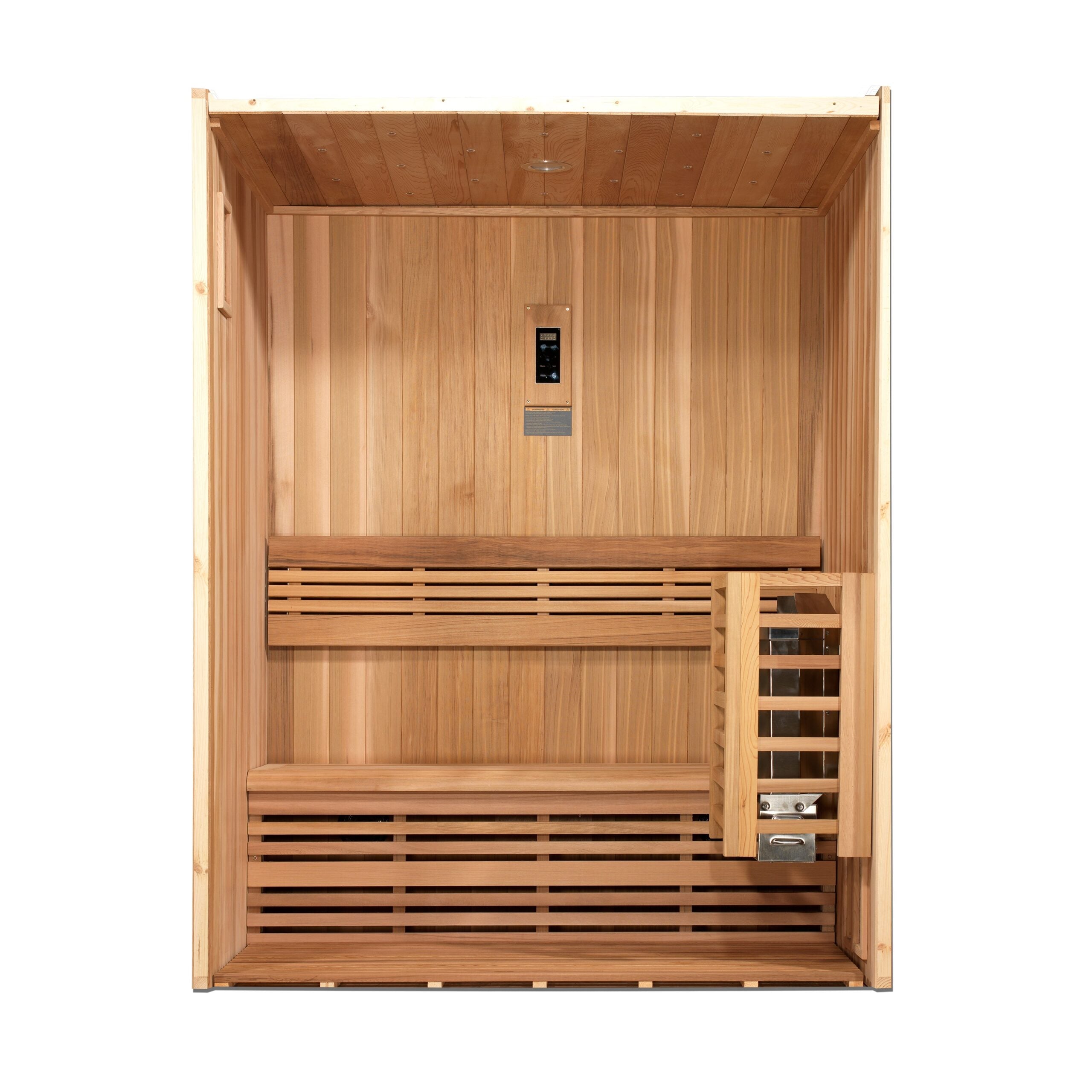 Golden Designs Sundsvall 2 Person Traditional Steam Indoor Sauna, Canadian Red Cedar (GDI-7289-01)