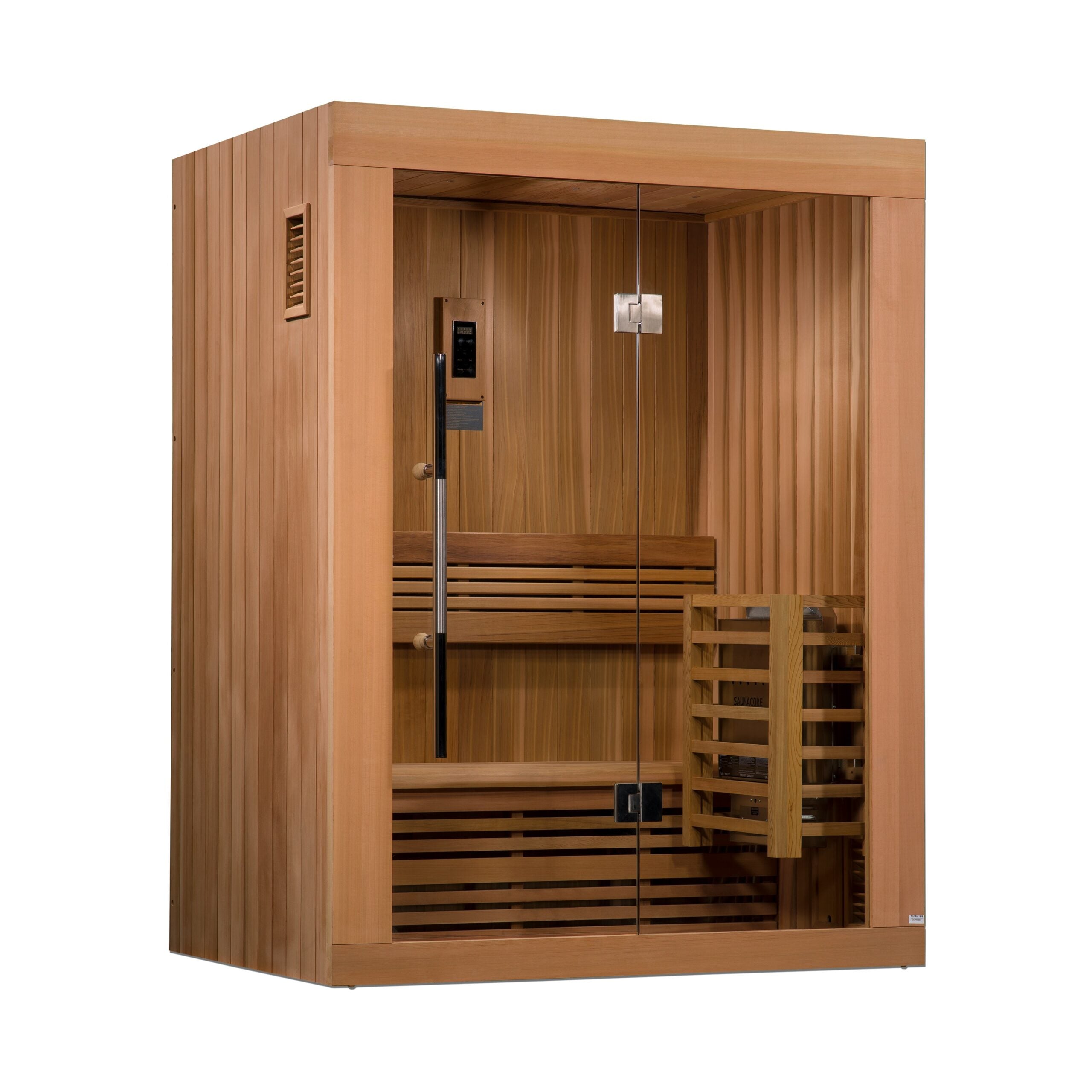 Golden Designs Sundsvall 2 Person Traditional Steam Indoor Sauna, Canadian Red Cedar (GDI-7289-01)