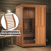 Finnmark FD-2 — 2-Person Home Full-Spectrum Infrared Sauna, 2-Person Home - Complimentary Backrest Included