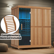 Finnmark FD-3 Full Spectrum 4 Person Infrared Sauna - Complimentary Backrest Included