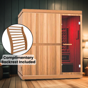 Finnmark 4 Person FD-5 Trinity XL Infrared & Steam Sauna Combo - Complimentary Backrest Included