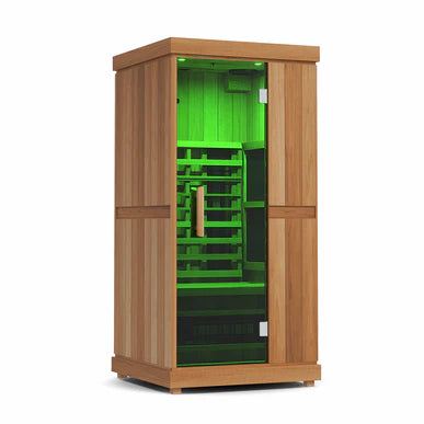 Finnmark FD-1 — 1-Person Full Spectrum Infrared Sauna | FD-KN001 - Complimentary Backrest Included