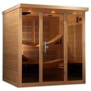 Dynamic Saunas Near Zero EMF Far IR Indoor Sauna 6 Person, Natural Hemlock (GDI-6996-01)