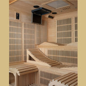 Dynamic Saunas Near Zero EMF Far IR Indoor Sauna 6 Person, Natural Hemlock (GDI-6996-01)