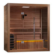 Golden Designs "Forssa Edition" 3-4 Person Traditional Indoor Sauna - Canadian Red Cedar Interior (GDI-7203-01)