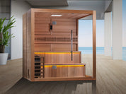 Golden Designs "Kuusamo Edition" 6 Person Traditional Indoor Sauna - Canadian Red Cedar Interior (GDI-7206-01)