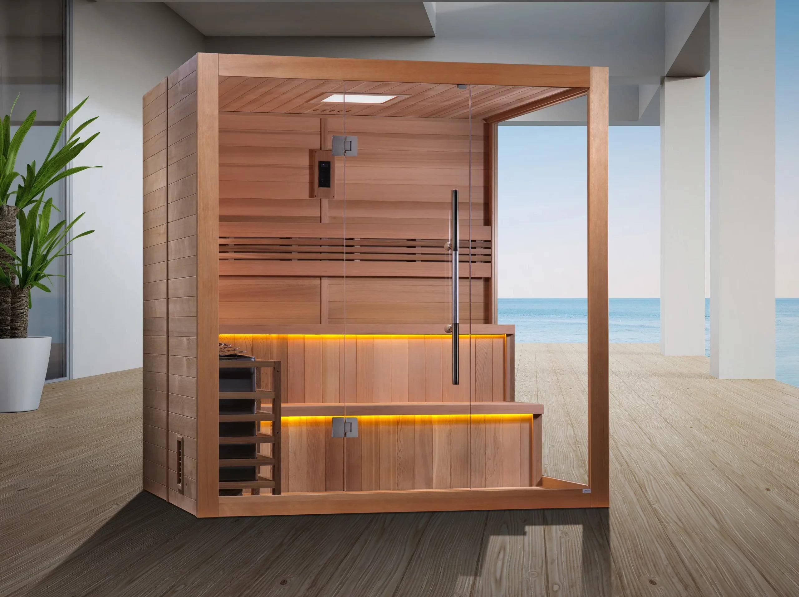 Golden Designs "Kuusamo Edition" 6 Person Traditional Indoor Sauna - Canadian Red Cedar Interior (GDI-7206-01)