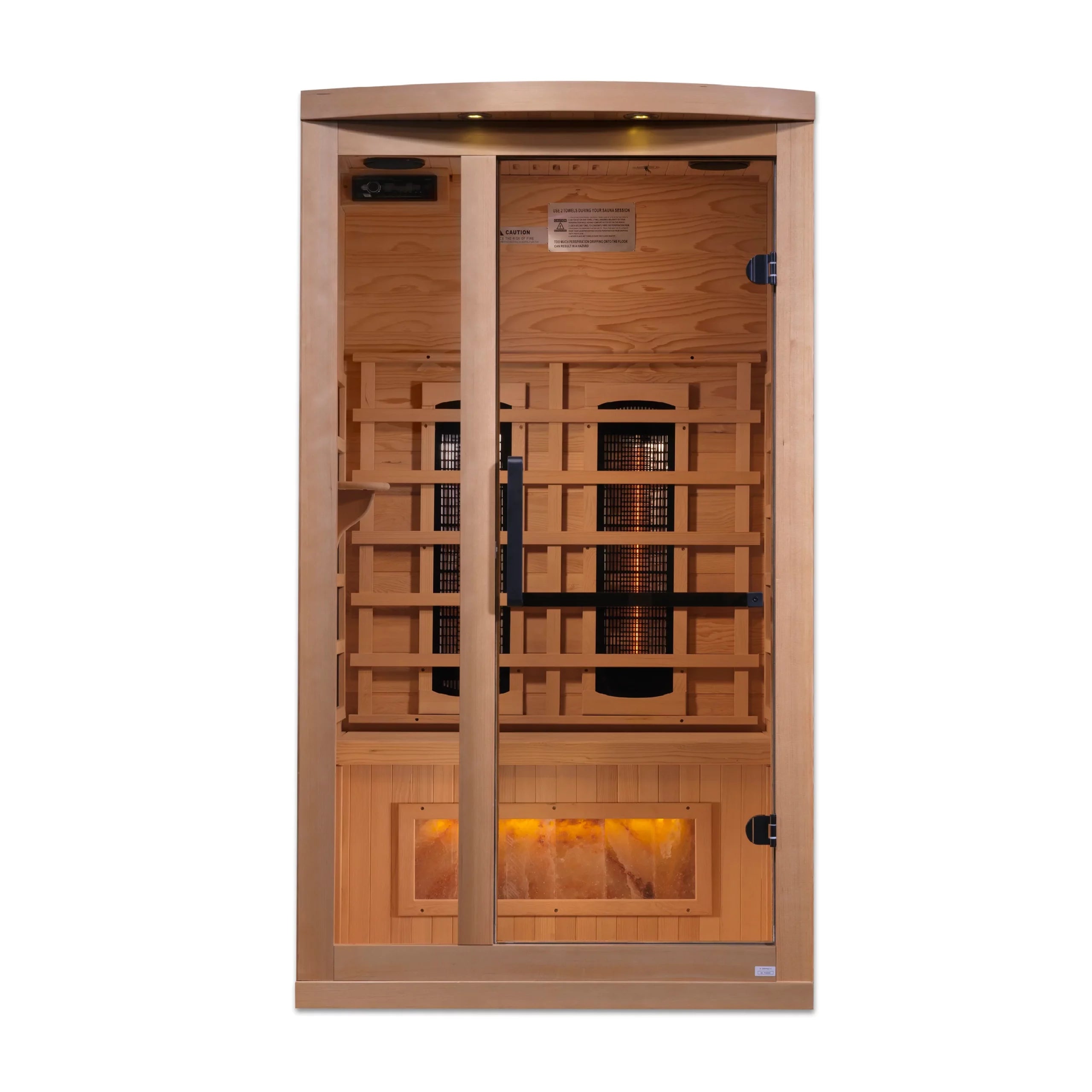 Golden Designs Reserve Edition Full-Spectrum Indoor Sauna with Himalayan Salt Bar, Canadian Hemlock (GDI-8010-02)