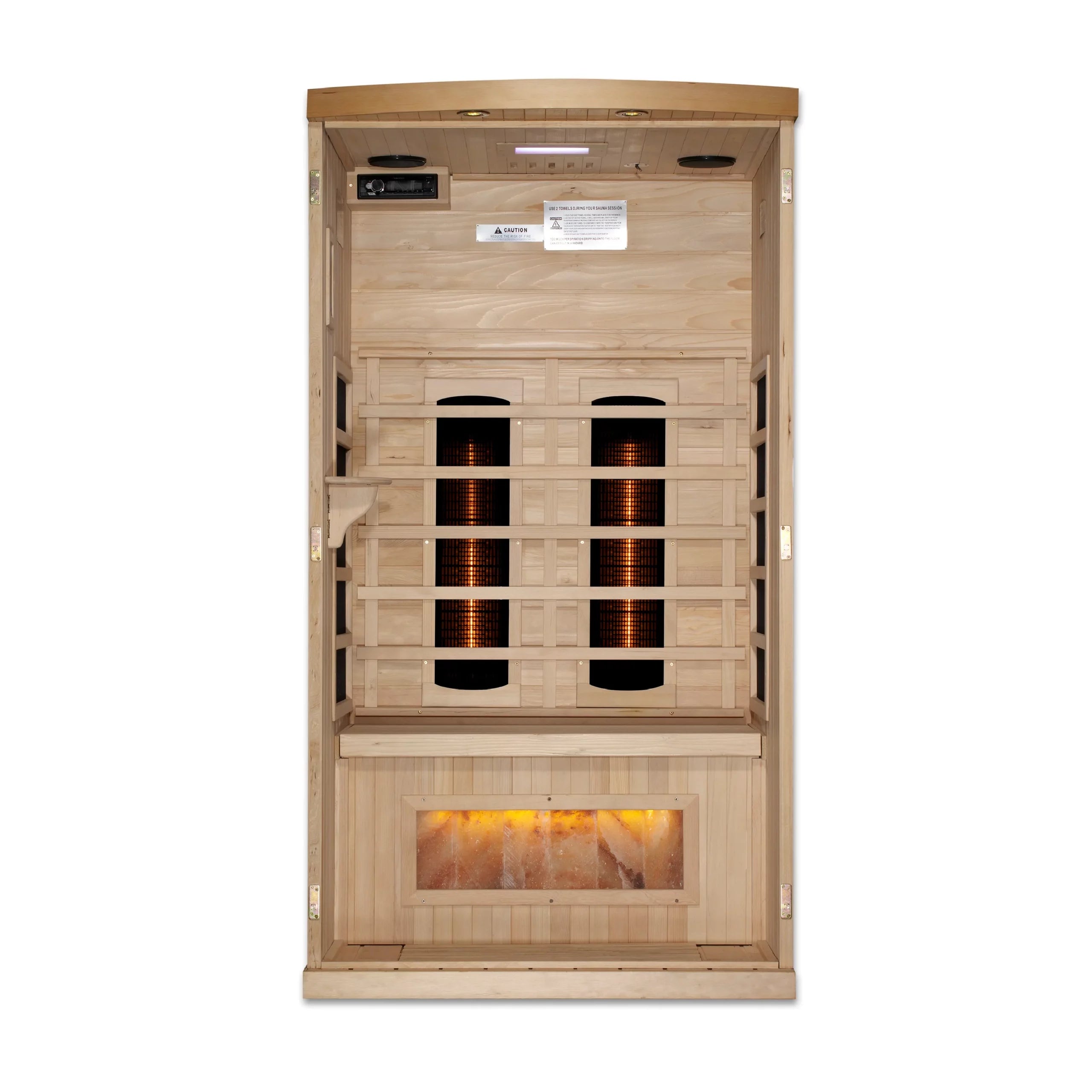 Golden Designs Reserve Edition Full-Spectrum Indoor Sauna with Himalayan Salt Bar, Canadian Hemlock (GDI-8010-02)