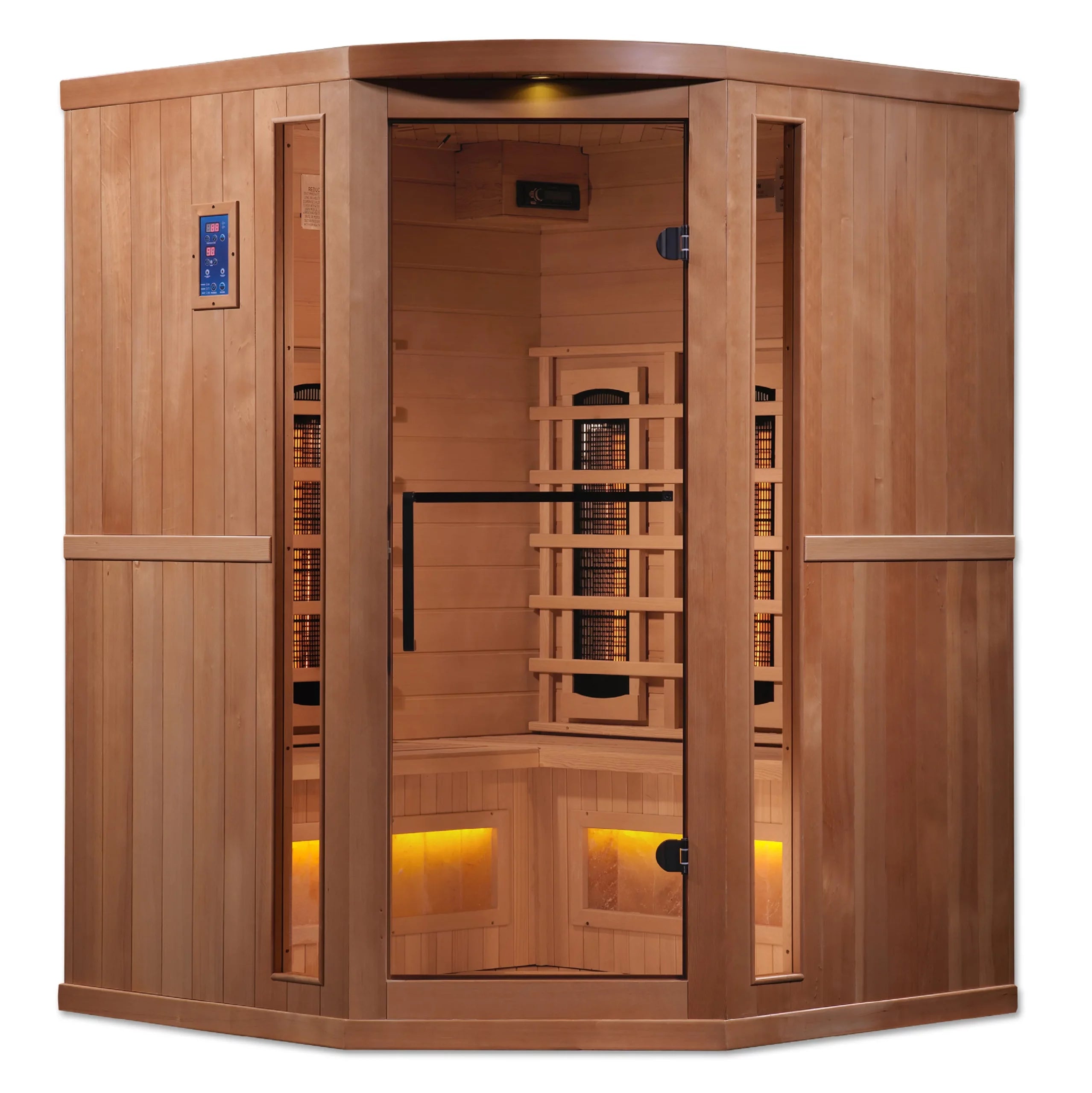 Golden Designs Reserve Edition Full-Spectrum Indoor Sauna with Himalayan Salt Bar, Canadian Hemlock (GDI-8035-02)