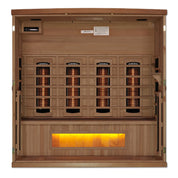 Golden Designs 4 Person Full-Spectrum Near Zero EMF FAR Infrared Indoor Sauna with Himalayan Salt Bar, Canadian Hemlock (GDI-8040-02)