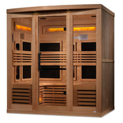 Golden Designs 6-Person Full-Spectrum PureTech Near Zero EMF FAR Infrared Indoor Sauna with Himalayan Salt Bar, Canadian Hemlock (GDI-8260-01)