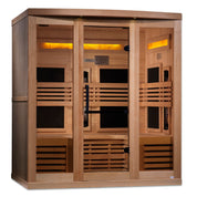 Golden Designs 6-Person Full-Spectrum PureTech Near Zero EMF FAR Infrared Indoor Sauna with Himalayan Salt Bar, Canadian Hemlock (GDI-8260-01)