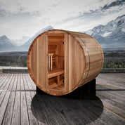 Golden Designs "St. Moritz" 2 Person Barrel Traditional Outdoor/Indoor Sauna - Pacific Cedar (GDI-B002-01)