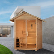 Golden Designs "Arlberg" 3 Person Traditional Outdoor/Indoor Sauna - Canadian Hemlock (GDI-8103-01)