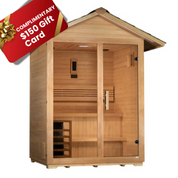 Golden Designs "Arlberg" 3 Person Traditional Outdoor/Indoor Sauna - Canadian Hemlock (GDI-8103-01)