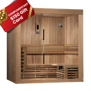 Golden Designs "Copenhagen Edition" 3 Person Traditional Indoor Sauna - Canadian Red Cedar (GDI-7389-01)