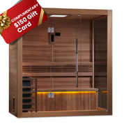 Golden Designs "Forssa Edition" 3-4 Person Traditional Indoor Sauna - Canadian Red Cedar Interior (GDI-7203-01)