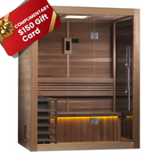 Golden Designs "Hanko Edition" 2-3 Person Capacity Indoor Traditional Steam Sauna, Canadian Hemlock (GDI-7202-01)