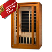 Golden Designs Dynamic Saunas San Marino LOW EMF 2 Person Sauna, Natural Hemlock (DYN-6206-01)