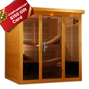 Golden Designs ELITE GDINA Low EMF Far Infrared Indoor Sauna, Natural Hemlock (GDI-6106-01)