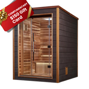 Golden Designs Narvik 2 Person Outdoor/Indoor Traditional Sauna - Canadian Red Cedar Interior (GDI-8202-01)