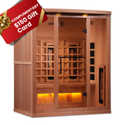 Golden Designs Reserve Edition Full-Spectrum Indoor Sauna with Himalayan Salt Bar, Canadian Hemlock (GDI-8030-02)