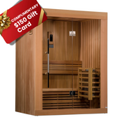 Golden Designs Sundsvall 2 Person Traditional Steam Indoor Sauna, Canadian Red Cedar (GDI-7289-01)