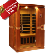 Dynamic Saunas Venice 2 Person Low EMF Indoor Sauna, Natural Hemlock (DYN-6210-01)