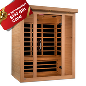 Dynamic Saunas Vila Select 3 Person Ultra Low EMF Indoor Sauna, Natural Hemlock (DYN-6315-02)