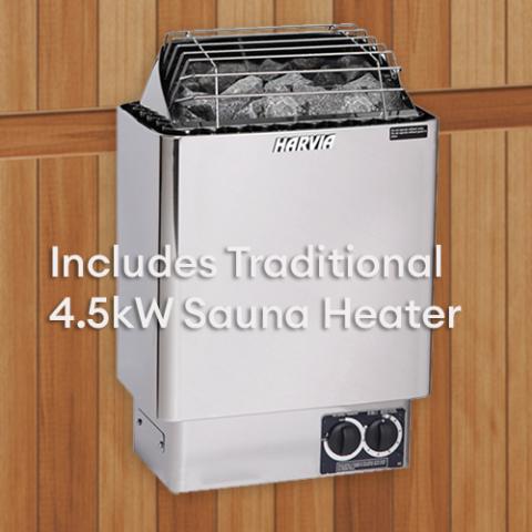 Finnmark 4 Person FD-5 Trinity XL Infrared & Steam Sauna Combo - Complimentary Backrest Included