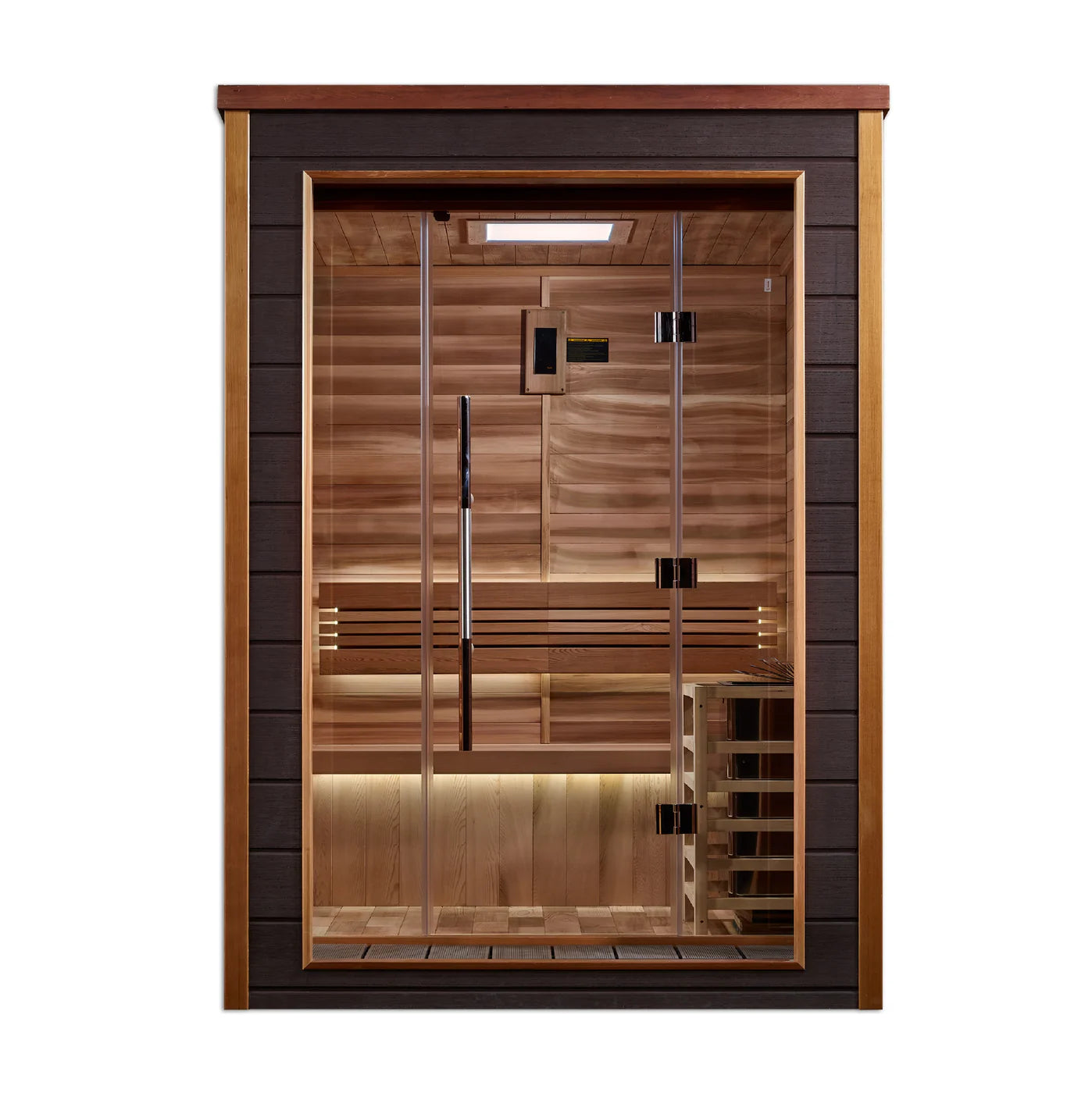 Golden Designs Narvik 2 Person Outdoor/Indoor Traditional Sauna - Canadian Red Cedar Interior (GDI-8202-01)