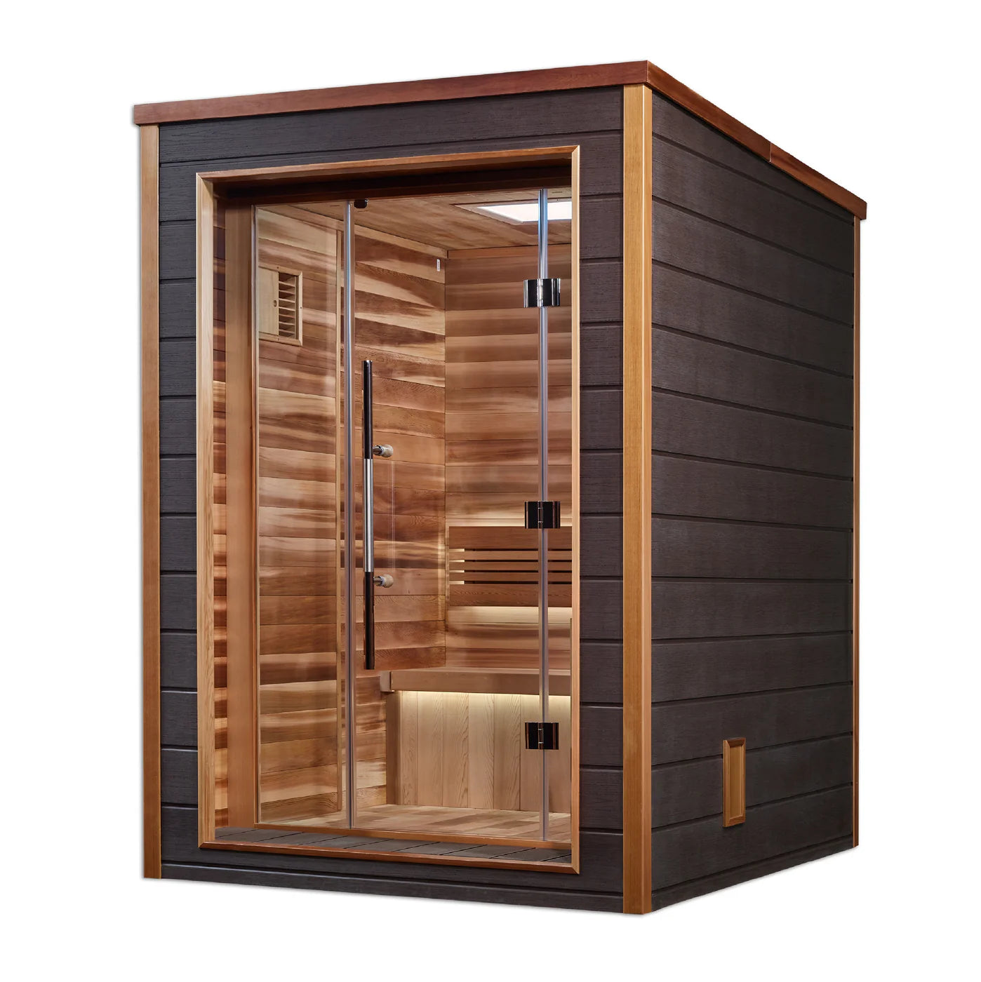 Golden Designs Narvik 2 Person Outdoor/Indoor Traditional Sauna - Canadian Red Cedar Interior (GDI-8202-01)