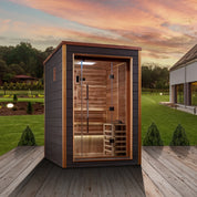 Golden Designs Narvik 2 Person Outdoor/Indoor Traditional Sauna - Canadian Red Cedar Interior (GDI-8202-01)