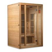 Maxxus Near Zero EMF 2 Person Infrared Sauna, Natural Hemlock (MX-J206-01-ZF)