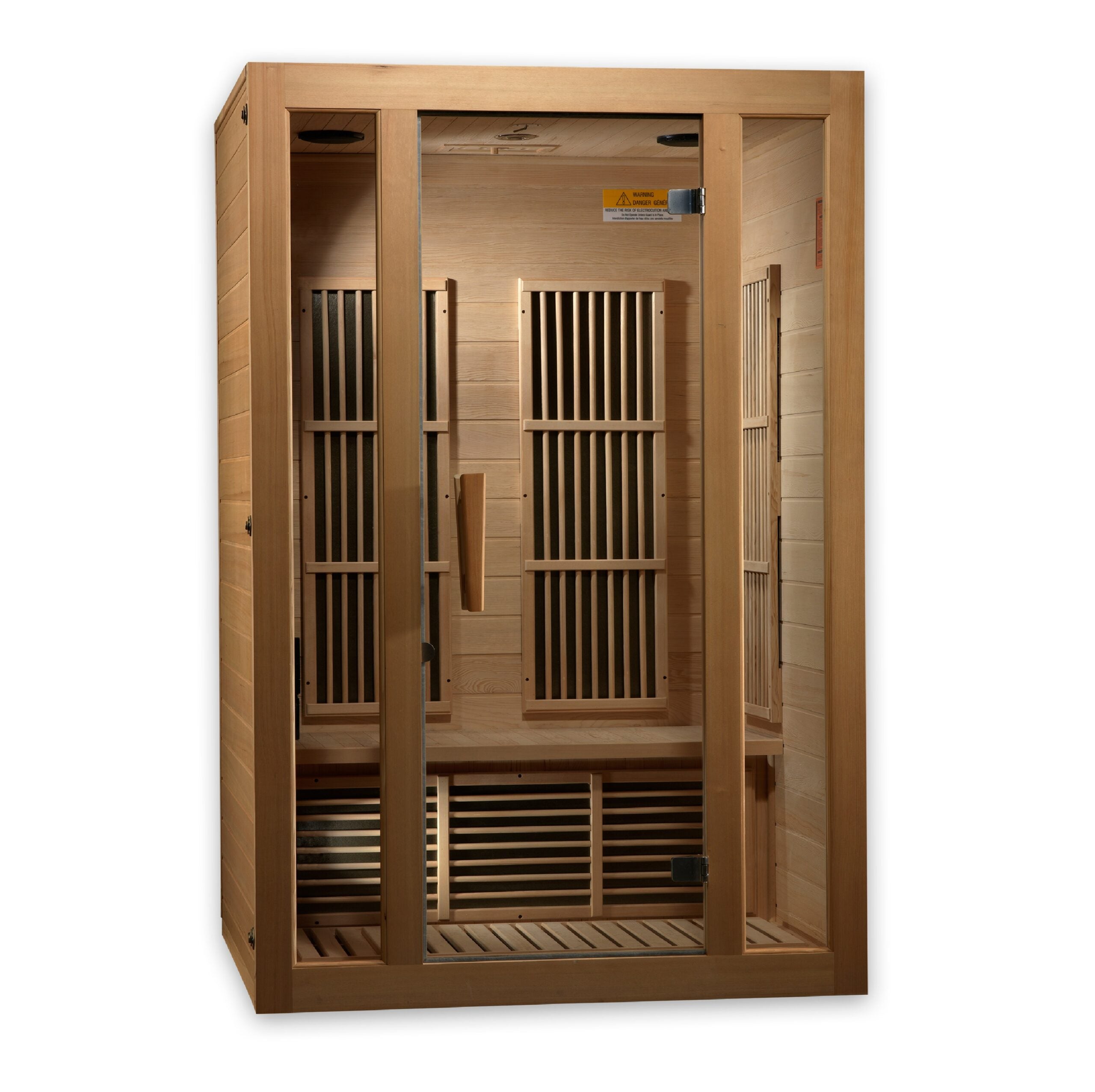 Maxxus Near Zero EMF 2 Person Infrared Sauna, Natural Hemlock (MX-J206-01-ZF)